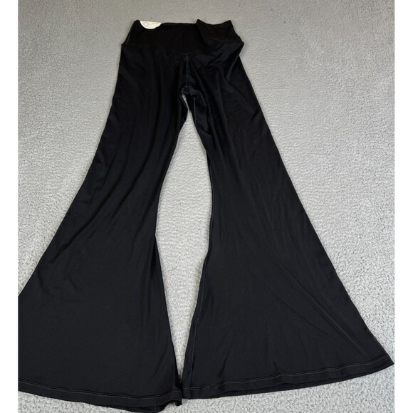 Offline Aerie Super Flare Leggings Womens XL Black High Rise  Fold Over 26 x 33 - Picture 7 of 12